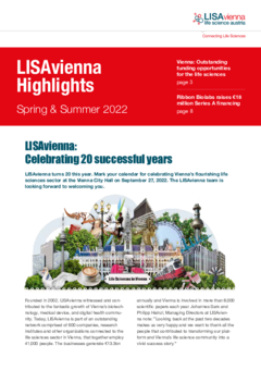 The folder summarizes some of the most important news items delivered by Vienna's life sciences community in spring and summer 2022