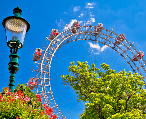 Vienna Giant Ferris Wheel as a symbol for the 360 degree support in Vienna
